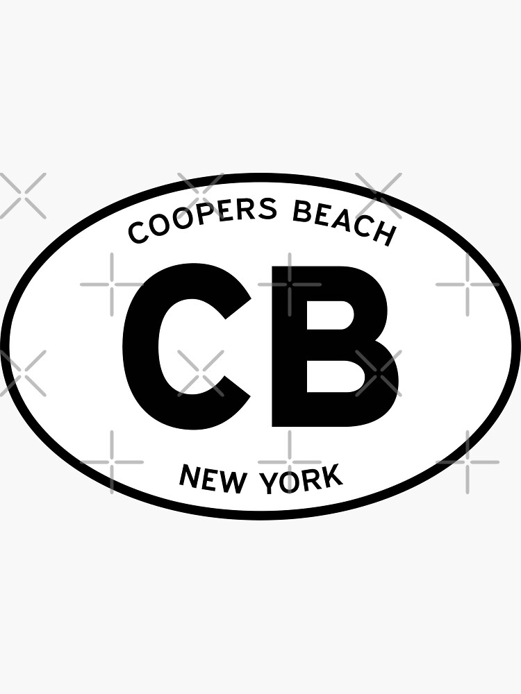 CB, Coopers Beach, New York (NY) — Oval Decal by ovalbeach