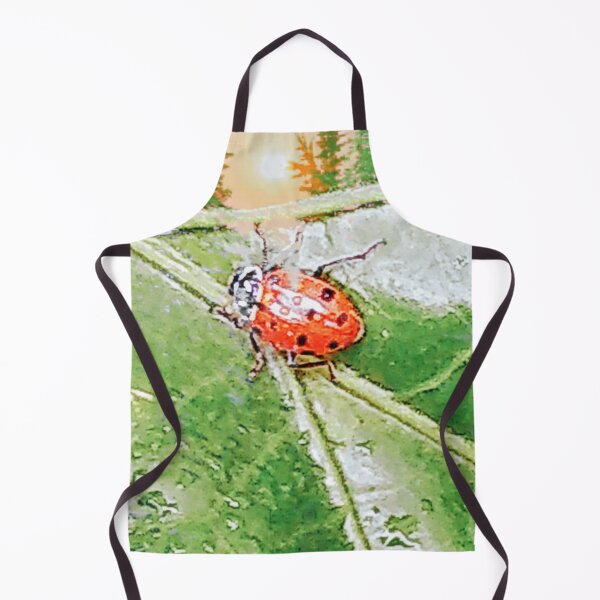 Item preview, lady bug peaking through a transparent leaf enjoy the little things designed and sold by whitedove457.
