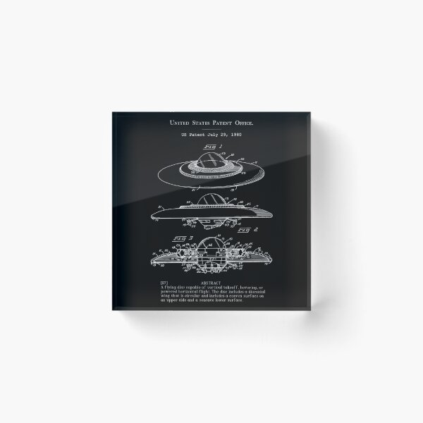 Item preview, UFO, Flying saucer 1980 Real Patent Art designed and sold by thepatentstudio.