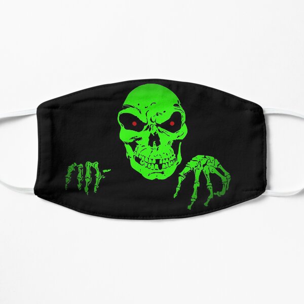 green skull Masque sans plis