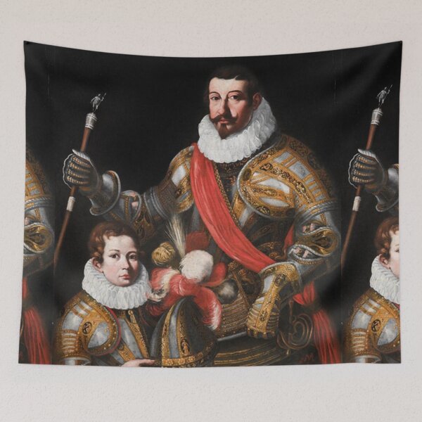 Item preview, Knight and son vintage painting designed and sold by Vintage Designs +.