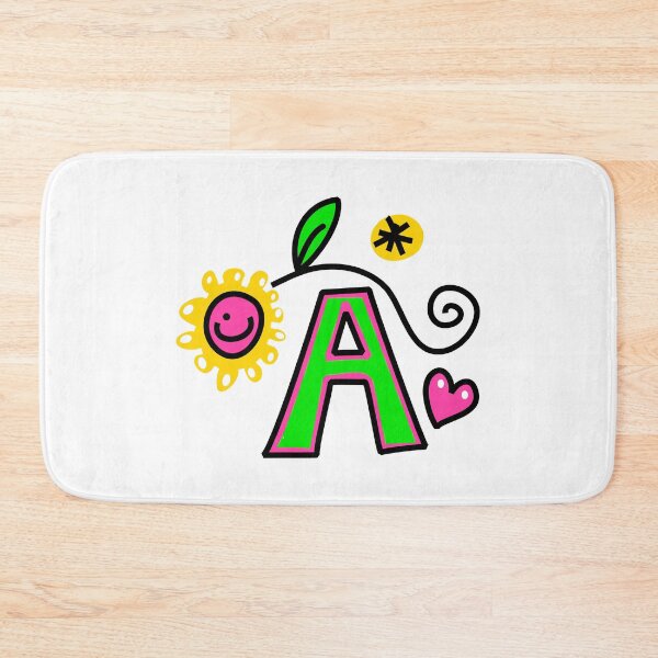 Item preview, Letter A abc monogram hand drawn colorful alphabet designed and sold by funwithletters.