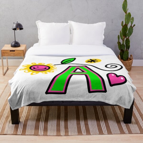 Item preview, Letter A abc monogram hand drawn colorful alphabet designed and sold by funwithletters.