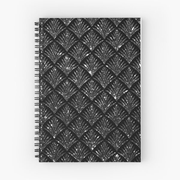 Item preview, Glitter Black Silver Art Deco Pattern designed and sold by WisdomInspired.