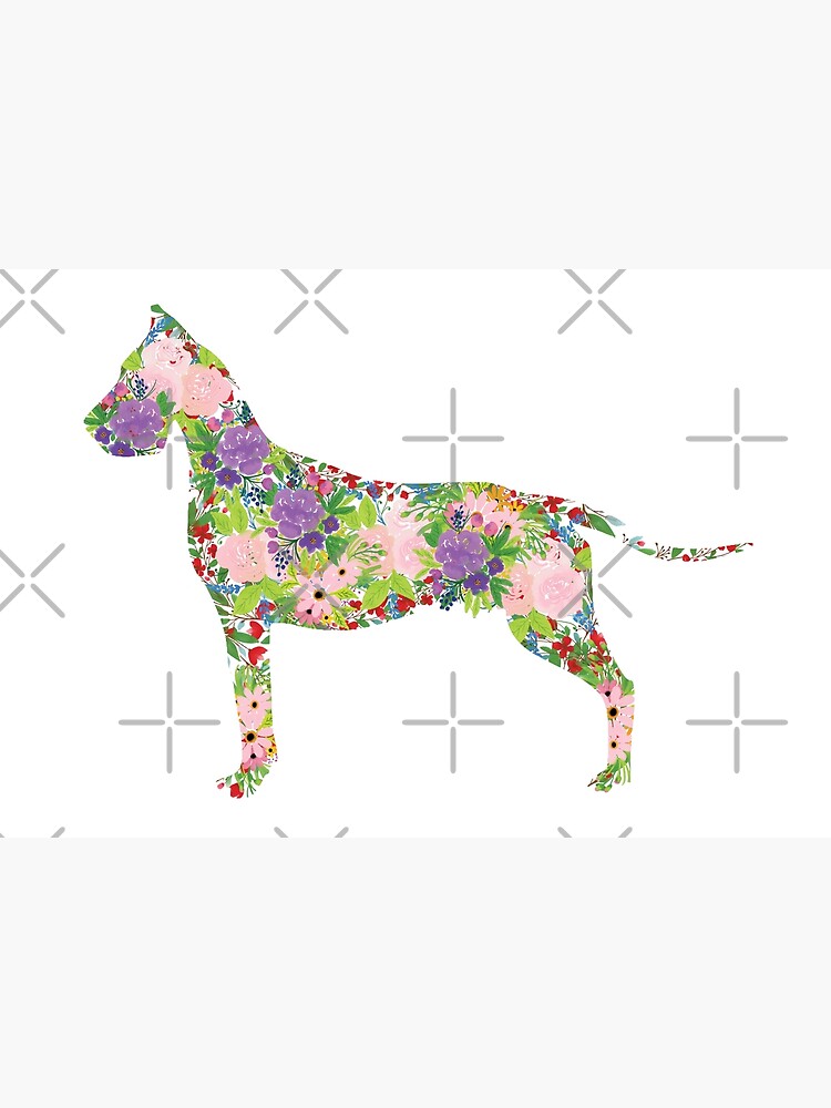 Floral Great Dane by tribbledesign