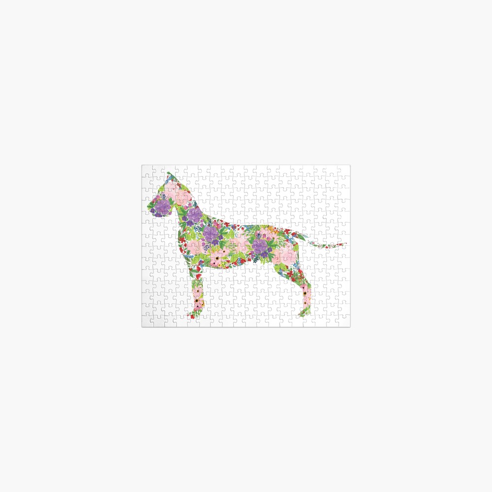 Floral Great Dane Jigsaw Puzzle
