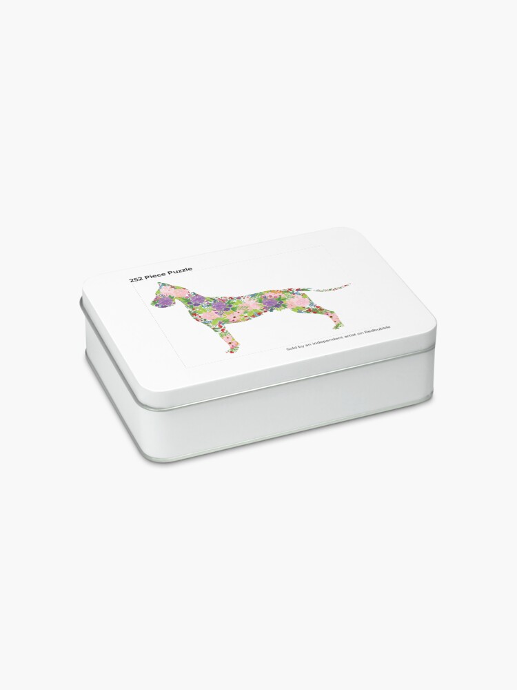 Alternate view of Floral Great Dane Jigsaw Puzzle