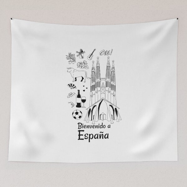 Item preview, Bienvenido a Espana | Spain Doodle designed and sold by modernzen.