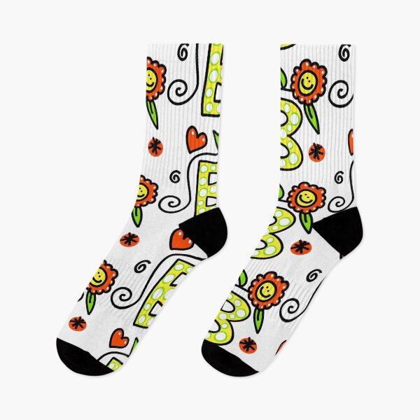 Item preview, Letter B abc monogram hand drawn colorful alphabet designed and sold by funwithletters.