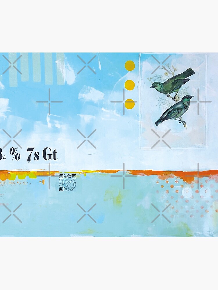 Picture of an original painting, blue birds by ColorsHappiness