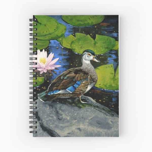 Item preview, American Wood Duck in lilly pond by  Greg Hildebrandt designed and sold by spiderwebart.