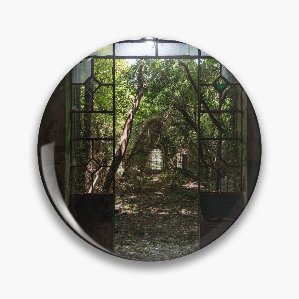 Item preview, Arched door with broken windows in an old dilapidated Italian building designed and sold by brambillasimone.