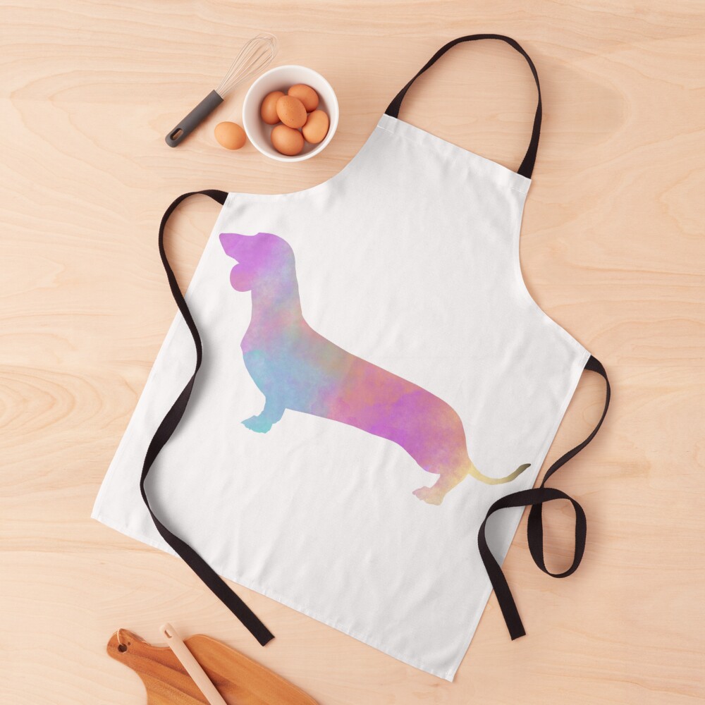 Watercolor Dachshund Apron