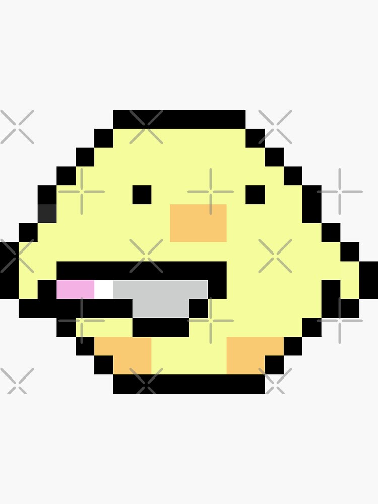 Cute Pixel Art Duck Knife Meme