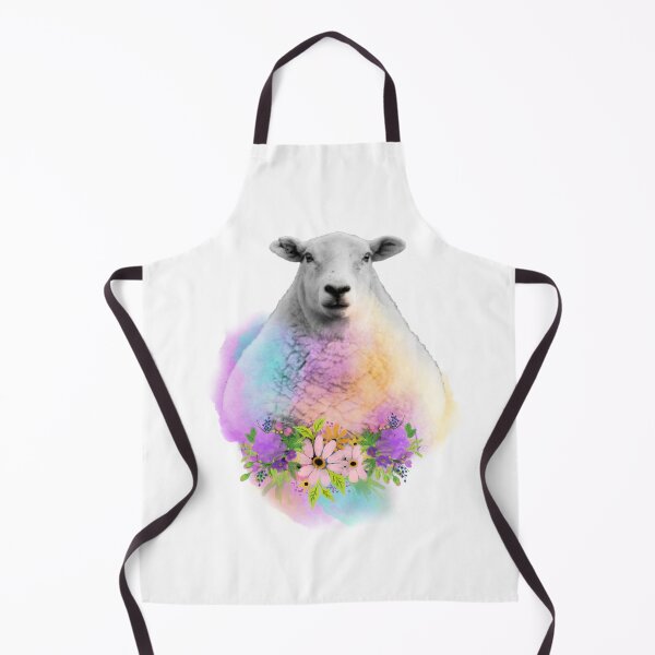Item preview, Watercolor Floral Sheep in Field designed and sold by tribbledesign.
