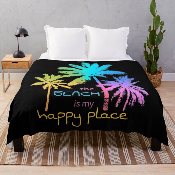 Item preview, The Beach is My Happy Place Colorful Palm Trees designed and sold by beachchic.