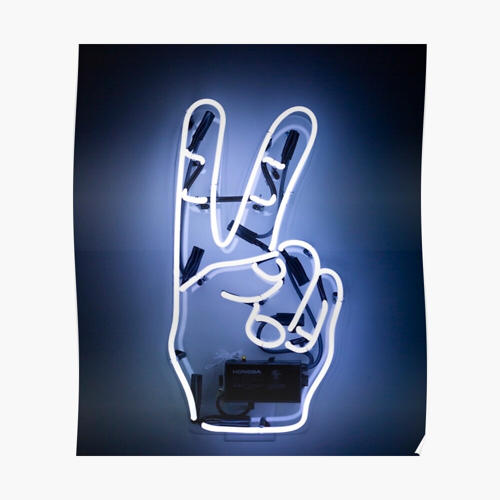 Featured image of post Neon Blue Aesthetic Peace Sign