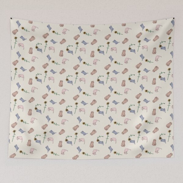 Item preview, Cats and Sunflowers Pattern designed and sold by Ladyofcats.