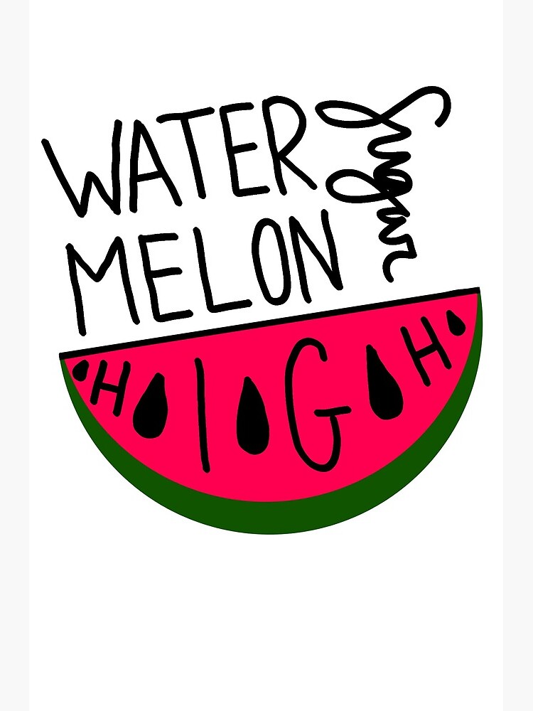 "Watermelon Sugar High Harry Styles Transparent" Art Print by