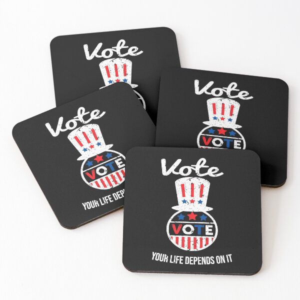Item preview, Vote Your Life Depends On It Vintage American Flag designed and sold by 2MDesign.