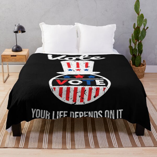 Item preview, Vote Your Life Depends On It Vintage American Flag designed and sold by 2MDesign.