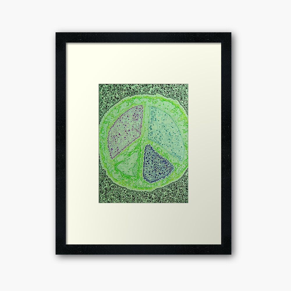 Peace Molecules Framed Art Print