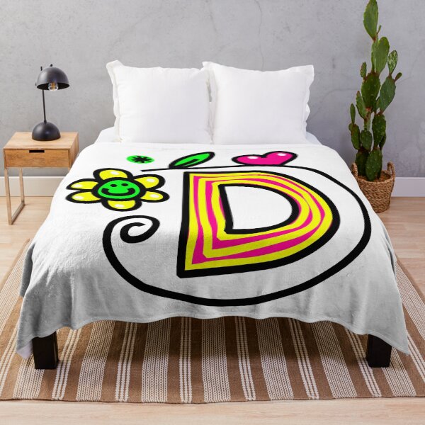 Item preview, Letter D abc monogram hand drawn colorful alphabet designed and sold by funwithletters.