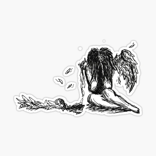 Fallen angel with broken wing
