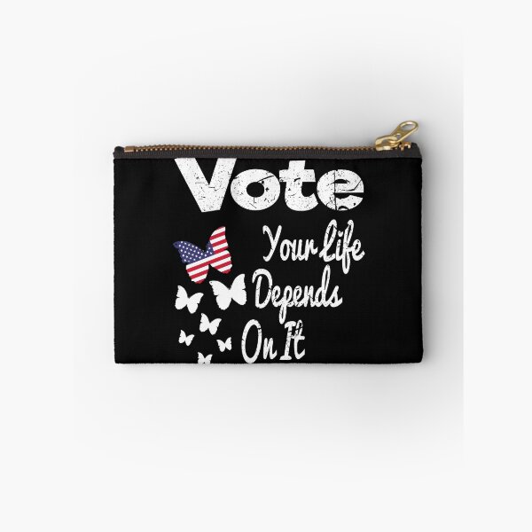 Item preview, Vote Your Life Depends On It beautiful butterflies Vintage American Flag designed and sold by 2MDesign.