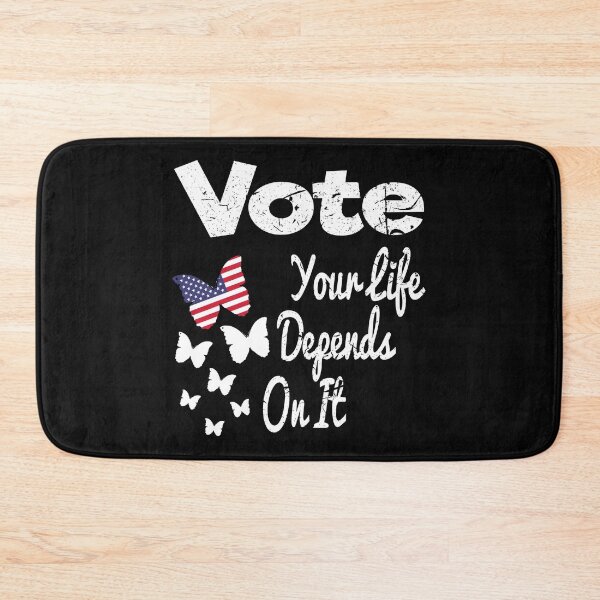 Item preview, Vote Your Life Depends On It beautiful butterflies Vintage American Flag designed and sold by 2MDesign.