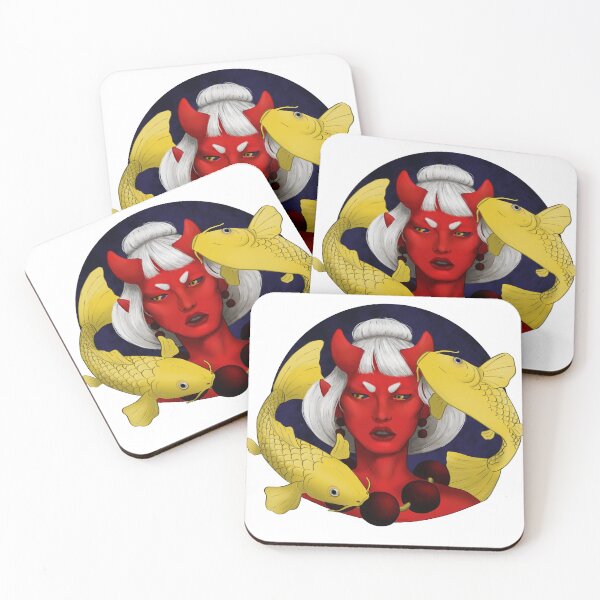 Item preview, Fierce Oni Girl and Kois designed and sold by Zoiaart.