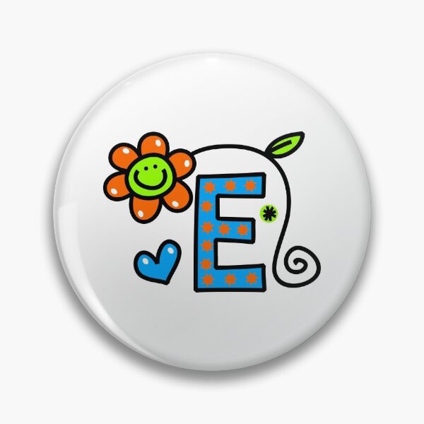 Item preview, Letter E abc monogram hand drawn colorful alphabet designed and sold by funwithletters.