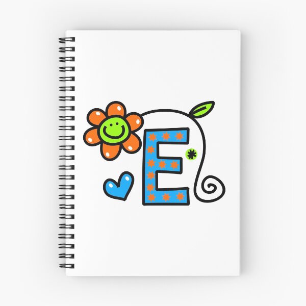 Item preview, Letter E abc monogram hand drawn colorful alphabet designed and sold by funwithletters.