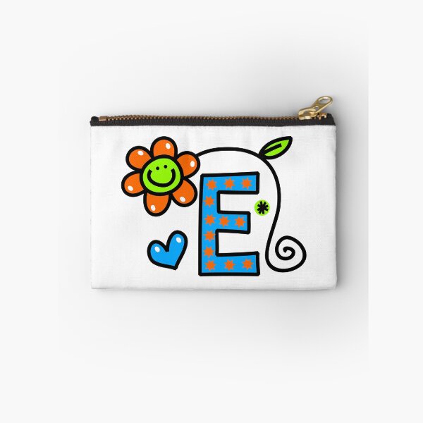 Item preview, Letter E abc monogram hand drawn colorful alphabet designed and sold by funwithletters.