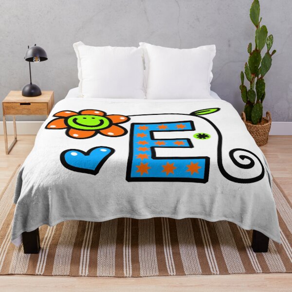 Item preview, Letter E abc monogram hand drawn colorful alphabet designed and sold by funwithletters.