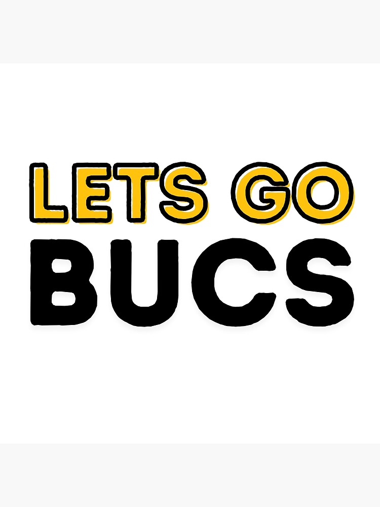 lets-go-bucs-sticker-metal-print-by-brookehend-redbubble