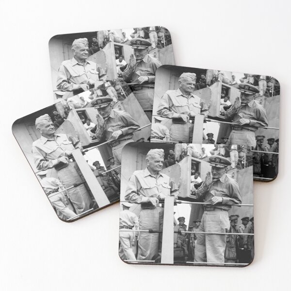 Item preview, Admiral Bull Halsey and Admiral McCain - USS Missouri - 1945 designed and sold by warishellstore.