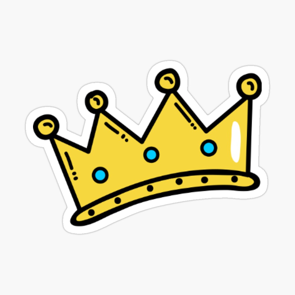 Crown Sticker for Sale by ducreation