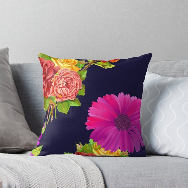 Item preview, Floral Design with Dark Blue Background designed and sold by Rell1970.