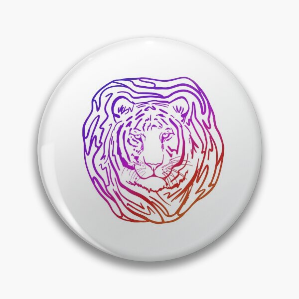 Artikelvorschau, Abstrakte Zeichnung des Regenbogentigers entworfen und verkauft von Syd’s Scribbles.