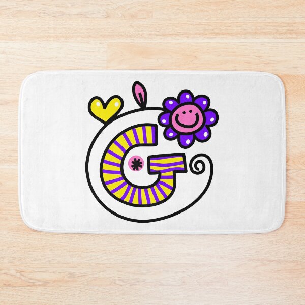 Item preview, Letter G abc monogram hand drawn colorful alphabet designed and sold by funwithletters.