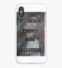 Society Killed the Teenager iPhone Case