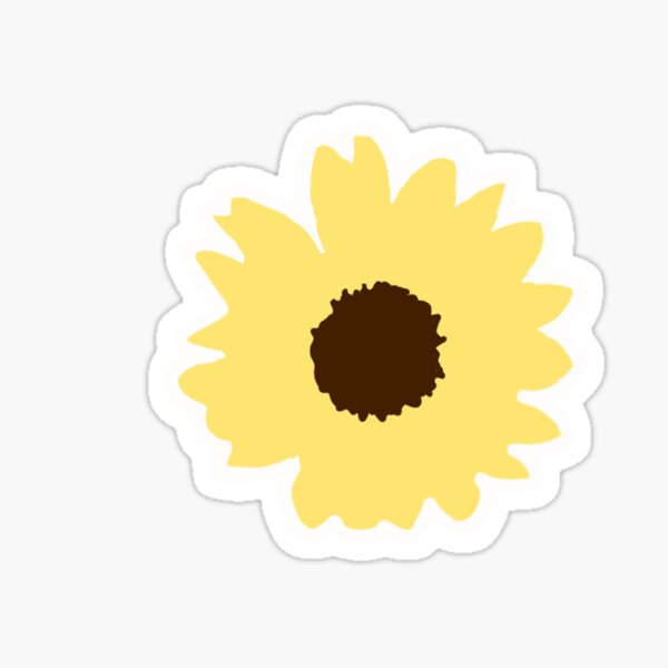 Yellow Sunflower Sticker By Kyliekrusemark Redbubble - roblox sunflower logo
