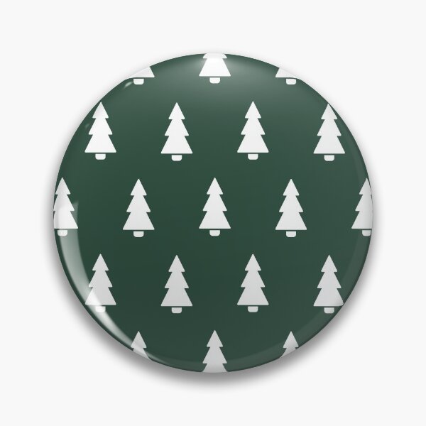Item preview, White on Green Christmas Tree Pattern designed and sold by ImpalaMoon.