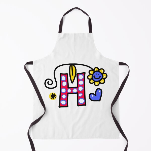 Item preview, Letter H abc monogram hand drawn colorful alphabet designed and sold by funwithletters.