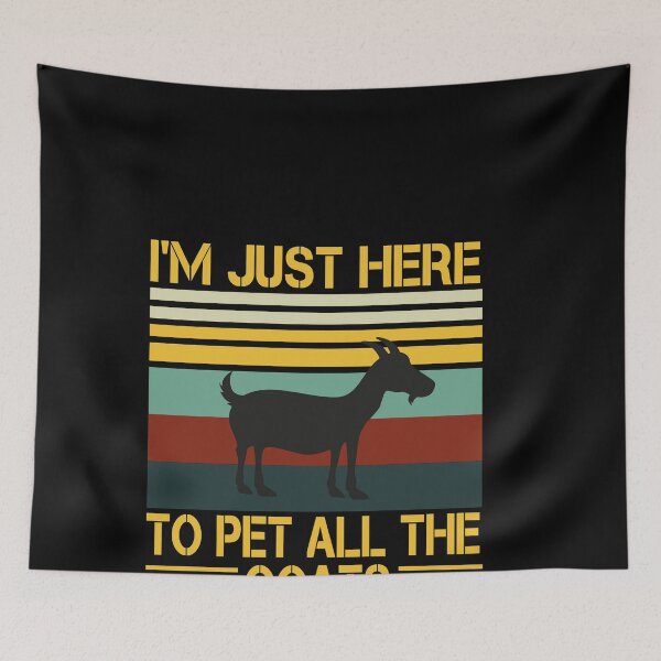 Item preview, Solo estoy aquí para acariciar a todas las cabras / Amor por las cabras, Cabras, Linda camiseta de cabra, Regalo de cabra, Idea de regalo para amantes de las cabras, Granja, Dueño de cabra / Aventura / Cabra divertida / Idea de diseño de estilo retro vint designed and sold by Chamssou.