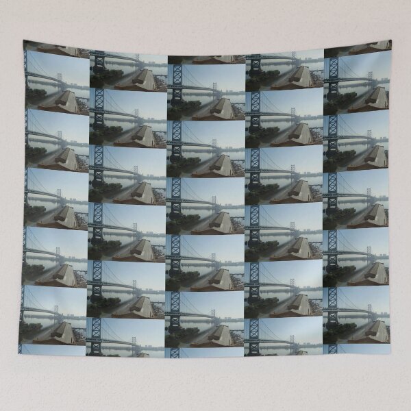 Item preview, Mid-day Ben Franklin Bridge, Philly designed and sold by CarolLeesArt.