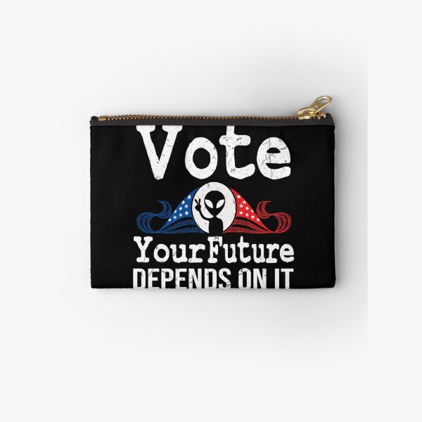 Item preview, Vote Your Future Depends On It Aliens Vote Vintage American Flag designed and sold by 2MDesign.