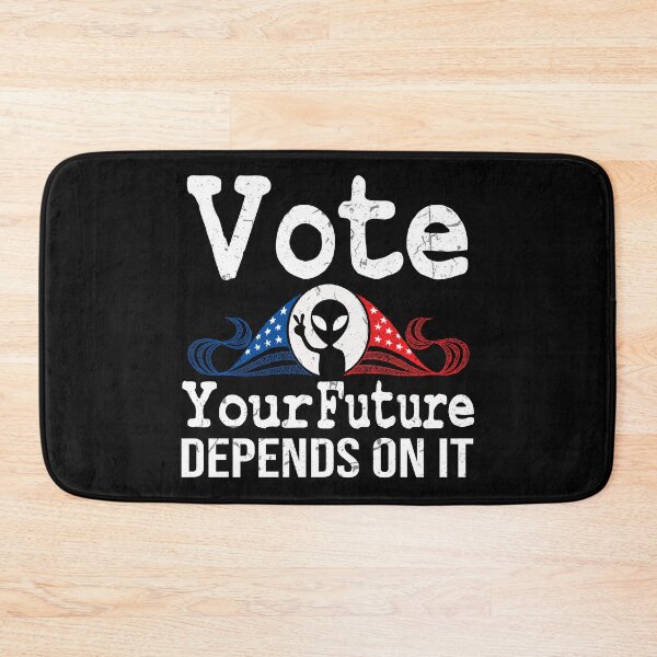 Item preview, Vote Your Future Depends On It Aliens Vote Vintage American Flag designed and sold by 2MDesign.