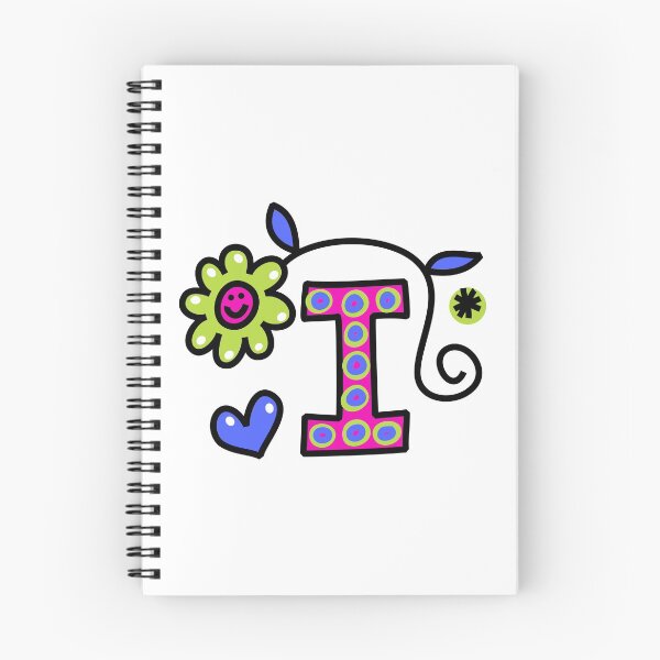 Item preview, Letter I abc monogram hand drawn colorful alphabet designed and sold by funwithletters.